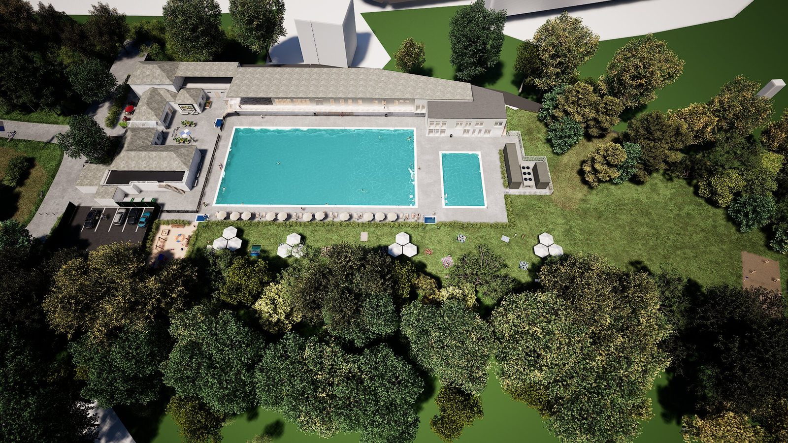 3D-Visualisierung Freibadanlage