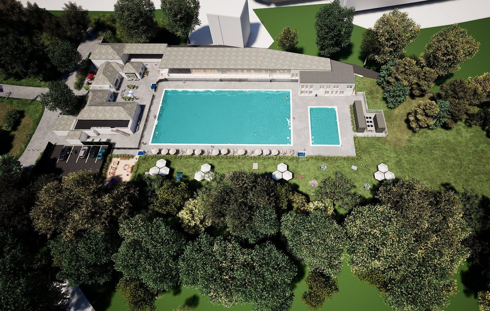 3D-Visualisierung Schwimmbad